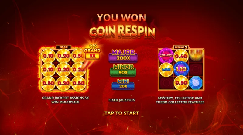 Blazing Coins Deluxeコインリスピン